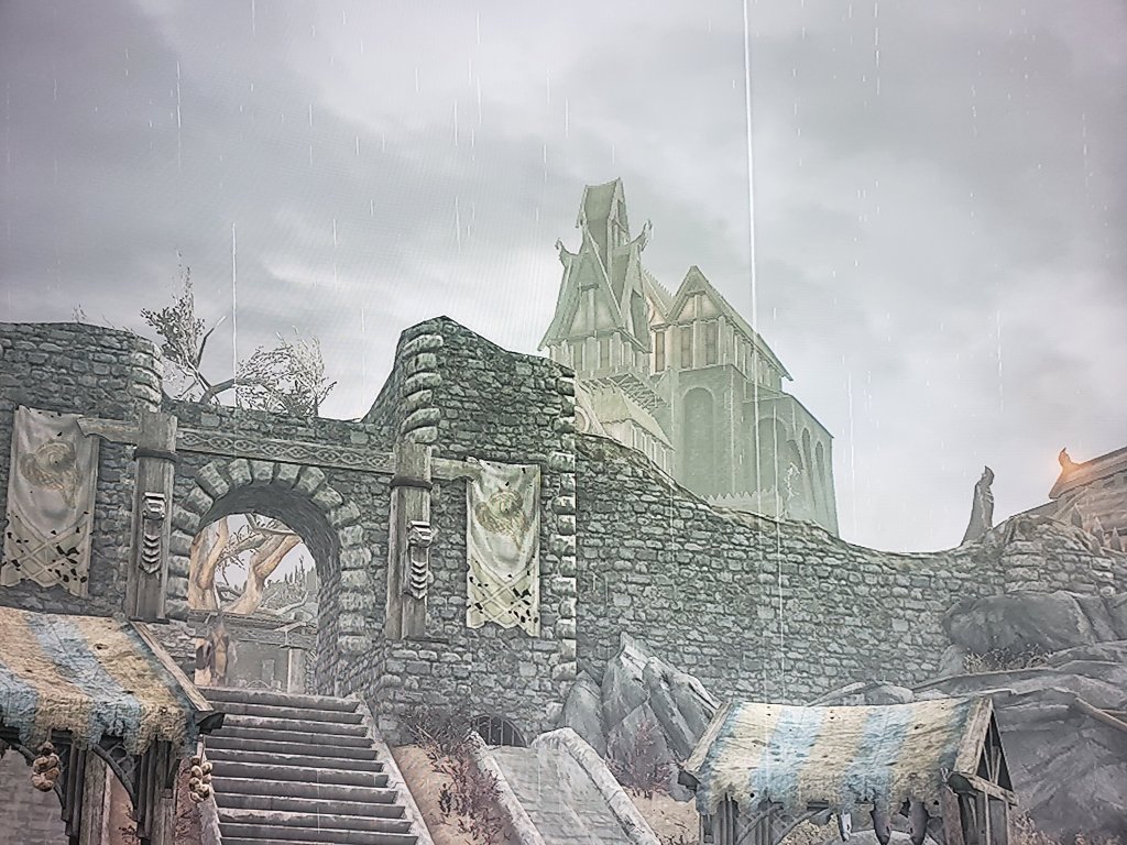 Xbox one game play of Skyrim during a visit in Whiterun