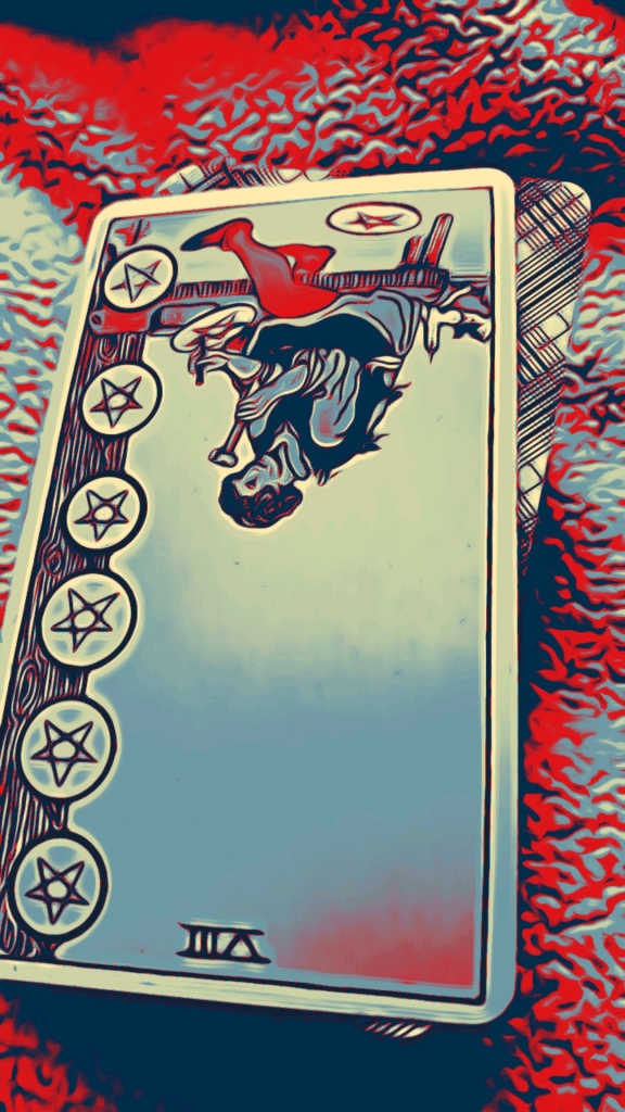 8 of pentacles from the rider waite tarot deck