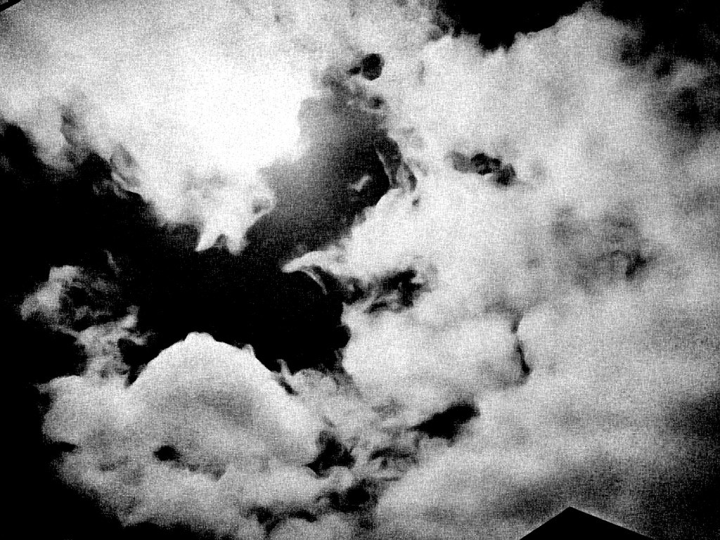 Clouds in the sky black and white